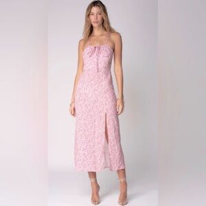 NWT Stillwater Boutique Corset Slip Midi Dress Sweet Floral M